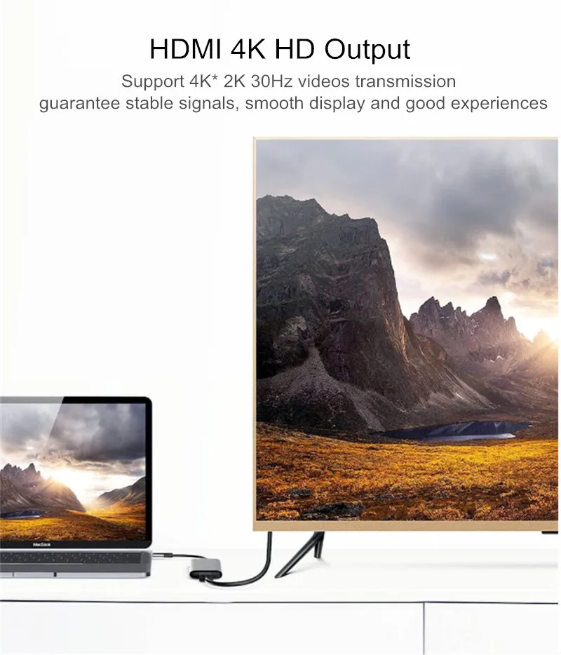 Xiaomi mijia Hagibis 6 в 1 type-c к HDMI USB 3,0 TF SD кардридер зарядка PD адаптер концентратор для iPhone мобильного телефона