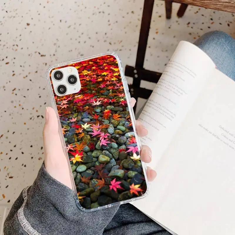 

Leaf color botanical painting Phone Case Transparent soft For iphone 5 5s 5c se 6 6s 7 8 11 12 plus mini x xs xr pro max