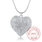 Женское ожерелье из серебра 925 пробы с подвеской в виде цветка, сердца, Древа Жизни, изящное ювелирное изделие колье с подвеской колье