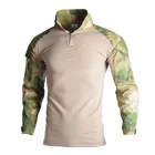 Мужские тактические армейские рубашка военный Камуфляжный костюм; Футболка с длинными рукавами Топы Airsoft Multicam охотничий Рыбалка одежда