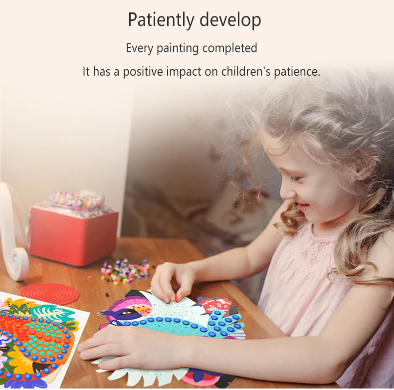 MiDeer Детские Diy игрушки точечное искусство 3D руководство 3Y+ пациента EVA креативные классические Животные украшения красочные девушки наклейки игрушки