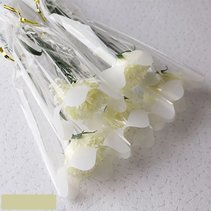 white 1 шт. подарок на день матери для учителя одиночный Гвоздика цветок Моделирование Роза Мыло букет сушеные s - Цвет: white