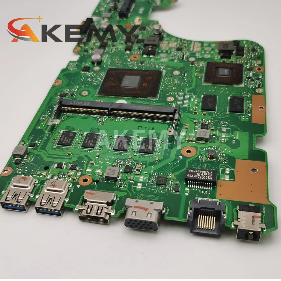 new akemy x555qg laptop motherboard for asus x555q x555b x555bp k555b a555b k555q original mainboard 8gb ram a9 cpu r5 m420 free global shipping