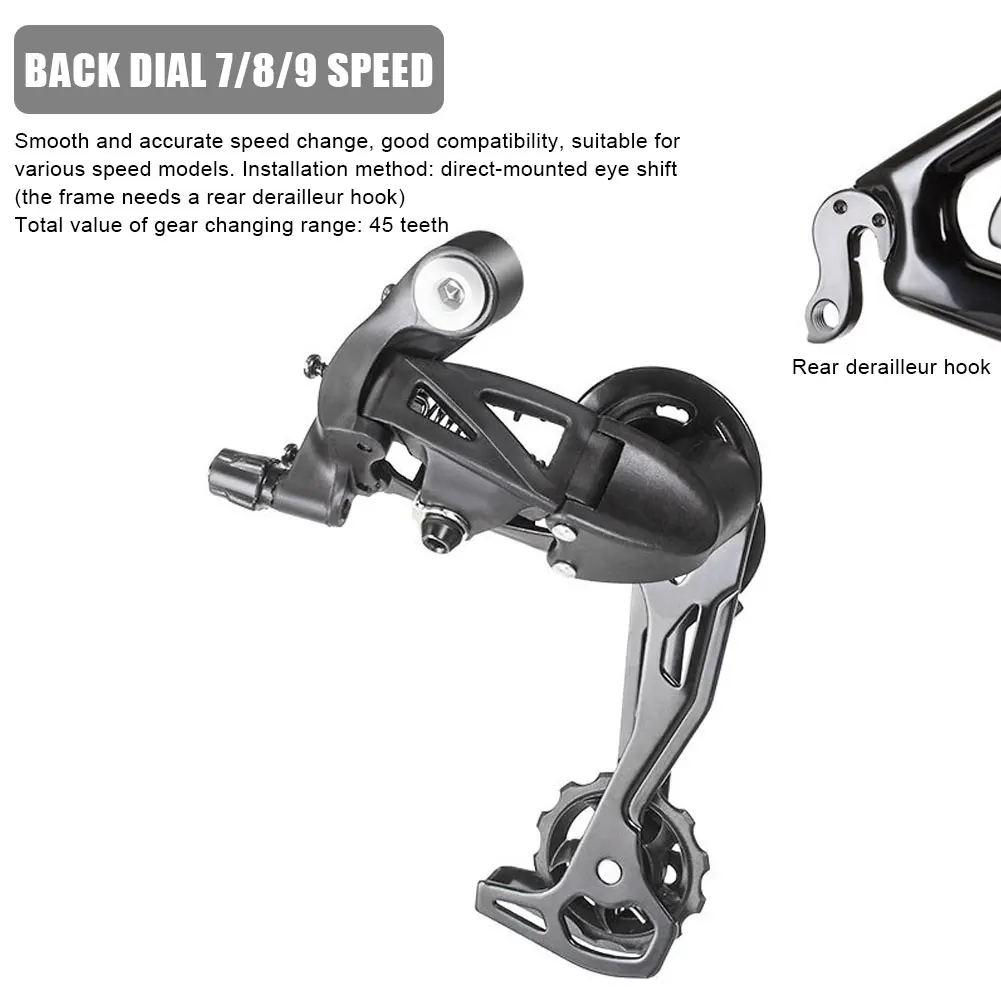 

Bicycle Transmission Mountain Bike Rear Derailleur 7/8/9/10/11 Speed Fit Transmission System Bike Derailleur Pull Back
