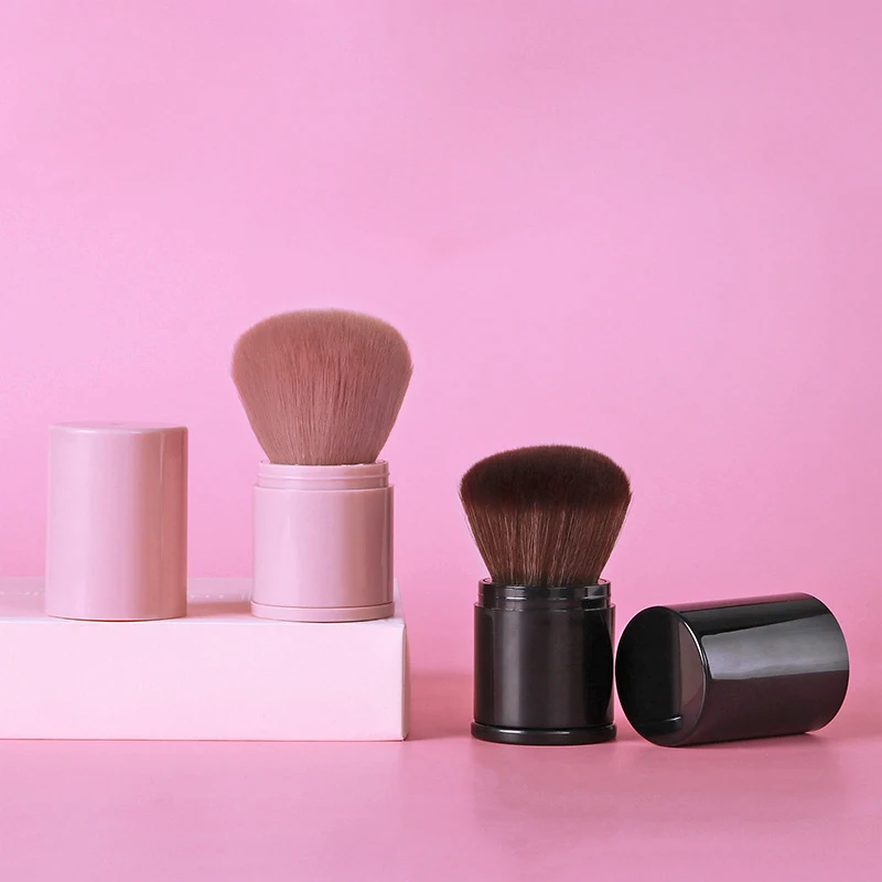 

Wholesale Retractable Makeup Brushes Powder Foundation Blending Blush Face Kabuki Brush Make Up Cosmetic Tools Custom Logo Bulk