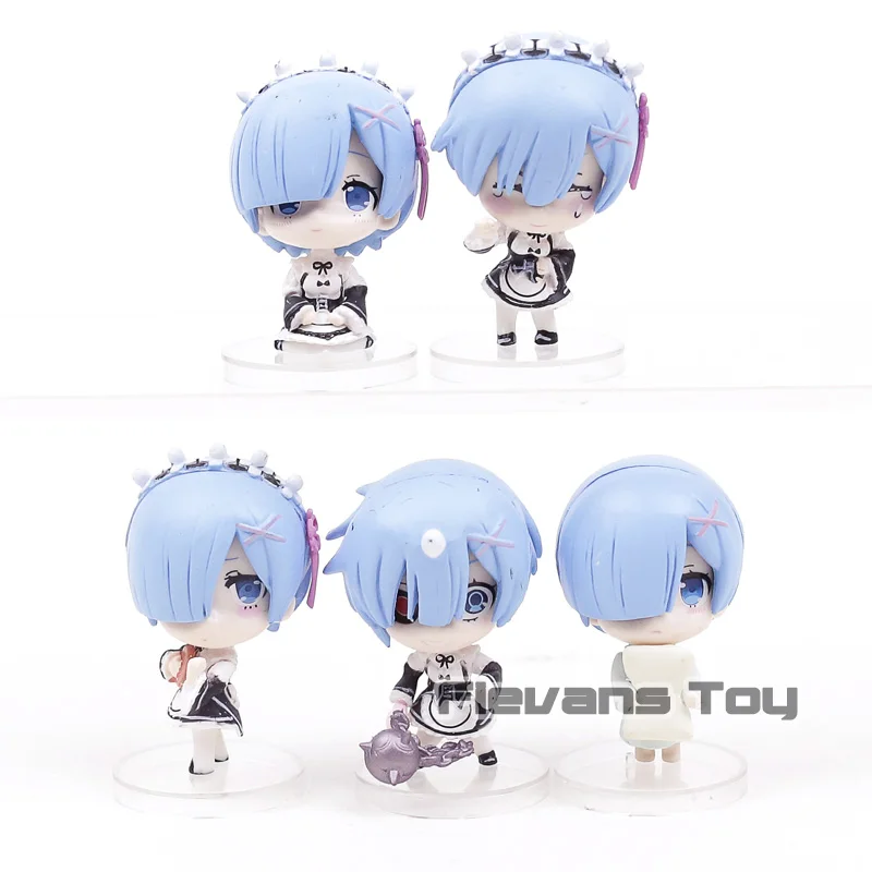 

Re Zero Starting Life in Another World Rem Mini PVC Figures Collectible Model Toys Dolls 5pcs/set