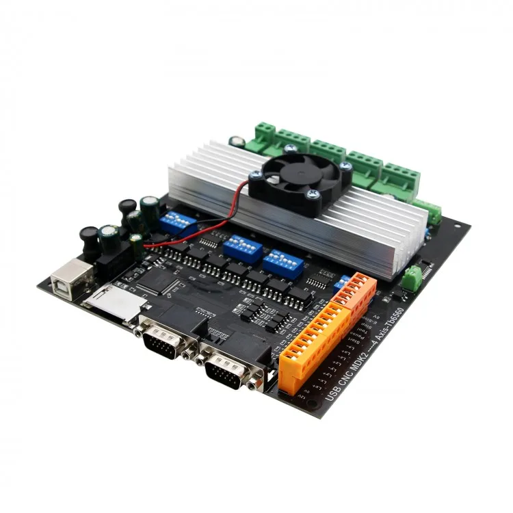 

4 Axis Stepper Motor CNC Controller Driver Board 3.5A/24V Interface for SD Card MPG USB CNC MDK2-4 Axis-Tb6560