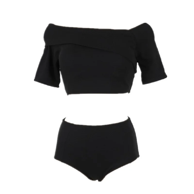 

Bikini 2021 Women One Piece Swimsuit Beachwear Female Bathing Suit New Shoulder Japanese Korean High Waist Split Backless Print