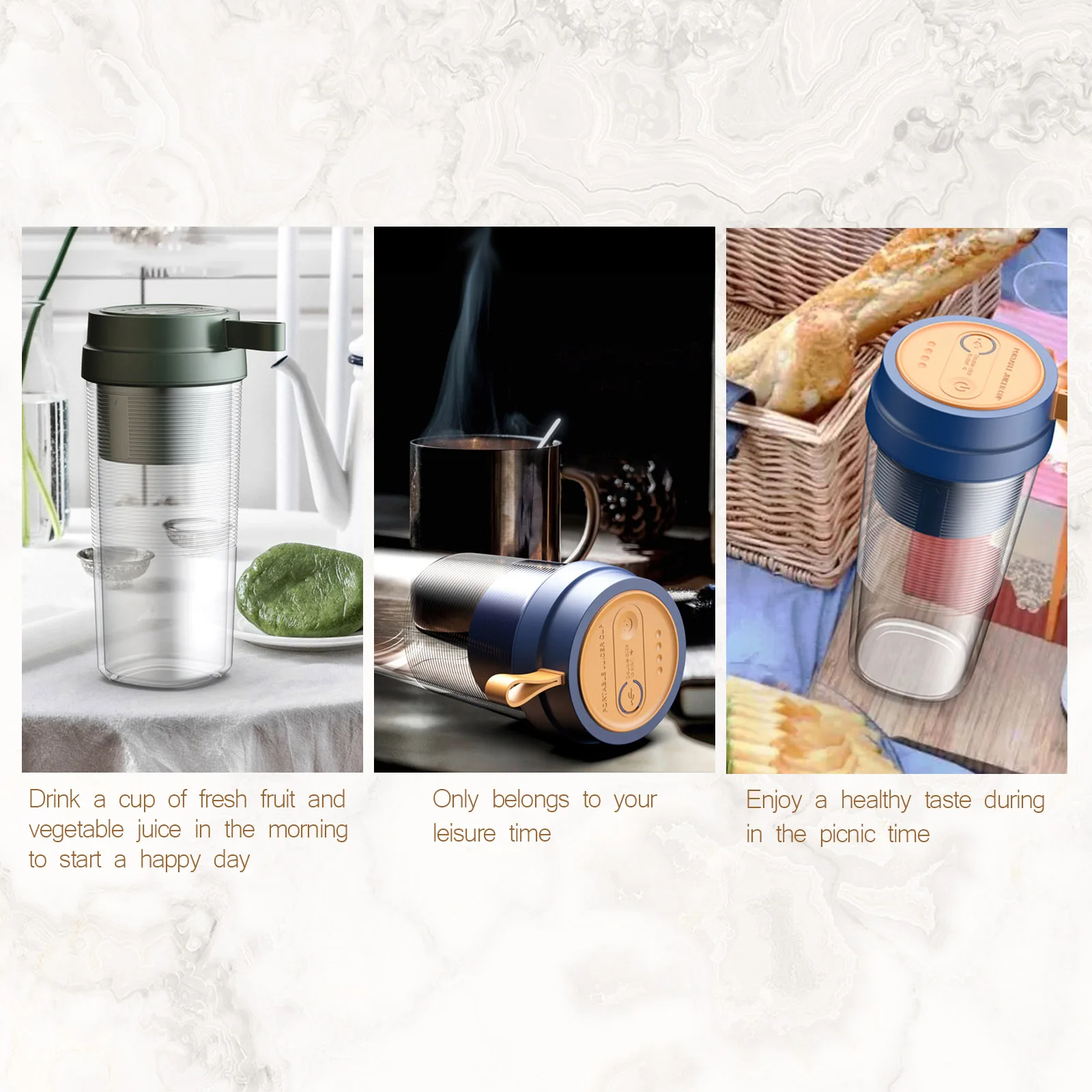 New USB Portable Juicer Home Rechargeable Mini Blender Cup Electric Juice Vegetable Food Mixing Machine | Дом и сад