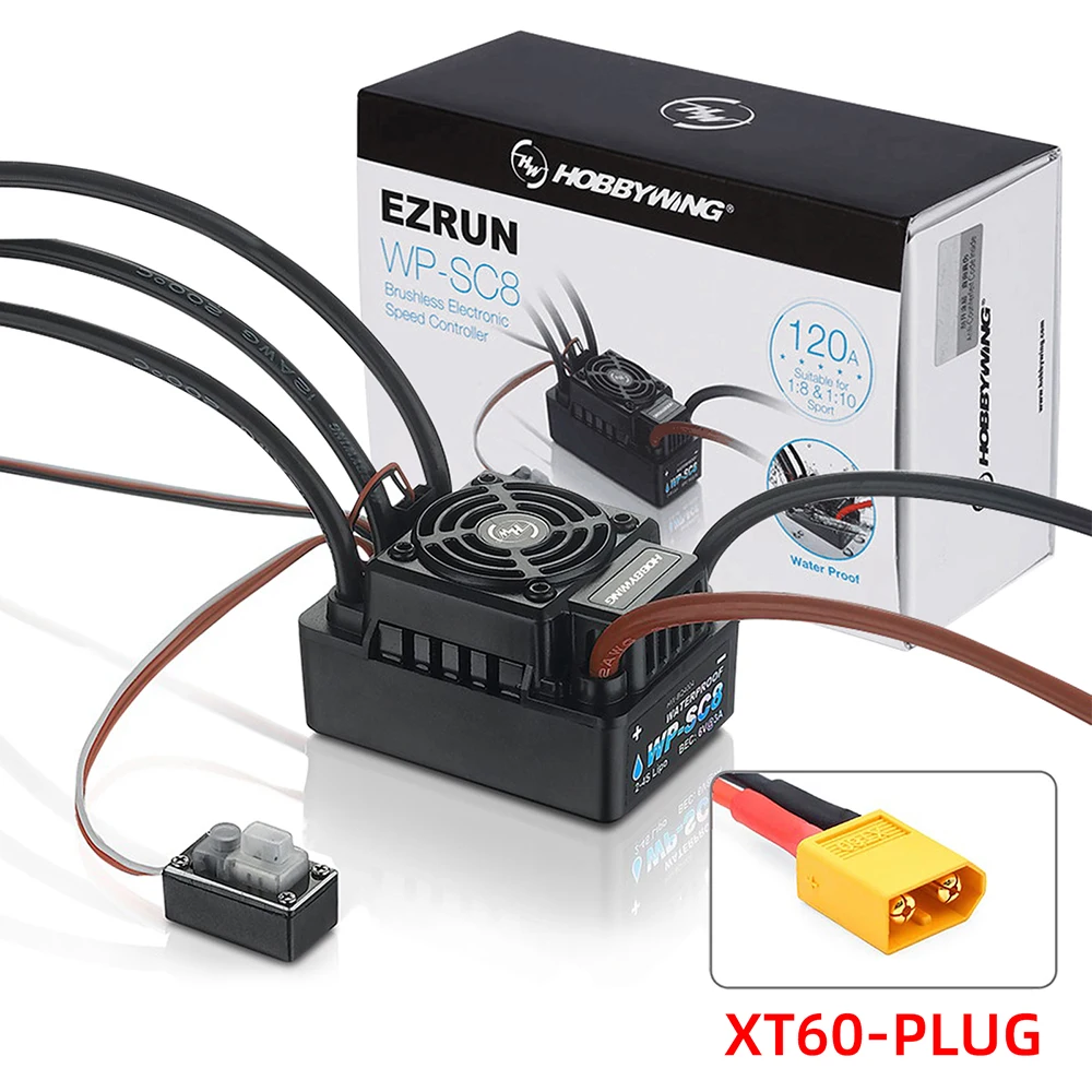 RC ESC оригинальный Hobbywing EZRUN WP SC8 120A 2-4S Lipo бесщеточный водонепроницаемый
