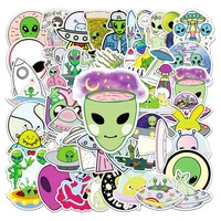 103050pcs cartoon alien ufo stickers sci fi future waterproof fridge guitar skateboard travel suitcase phone laptop luggage