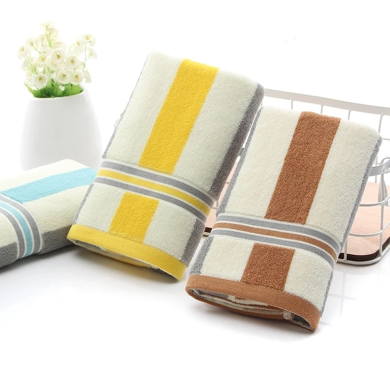 Cotton Color Stripe Long Travel Hotel Hostel Portable Washcloth Gym Yoga Running Large Towel Beach Sun Bath Towels Lovers Gift