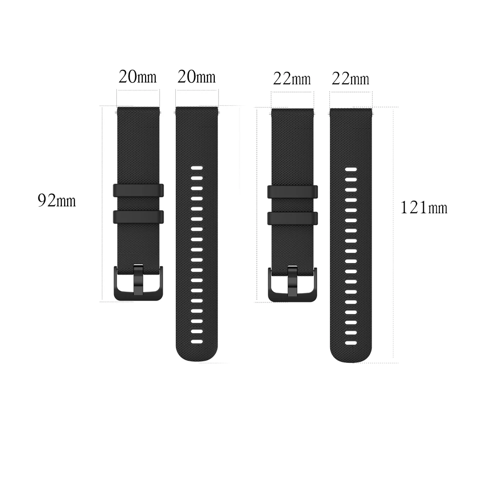 

18 20 22mm Silicone Watchband Strap for Garmin Vivoactive 3 Forerunner 645 245 Garmin Vivoactive 4 4S Venu Smart Bracelet Wristb