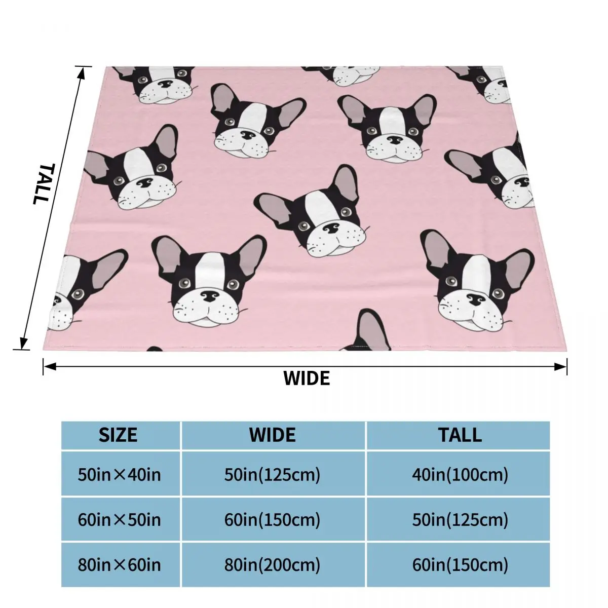 Милый мультяшный щенок одеяло с рисунком французского бульдога плюшевое