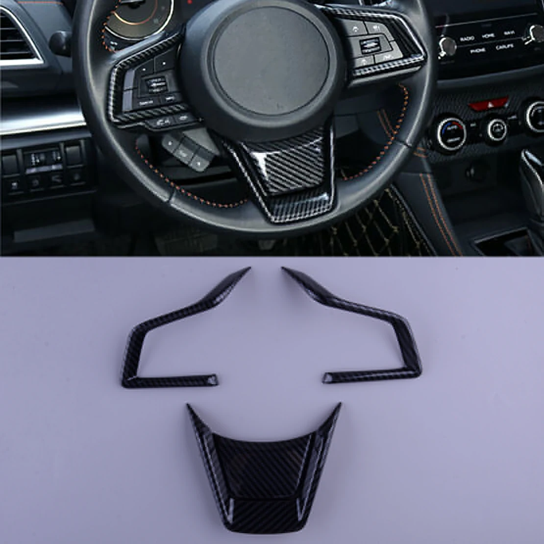 1 комплект углеродное волокно стильный переключатель руля планки Чехлы ABS литье