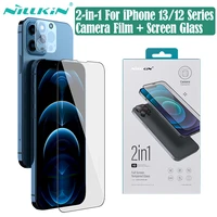 for iphone 13 12 pro max tempered glass nillkin 2 in 1 camera and screen protector full coverage glass for iphone13 12 mini