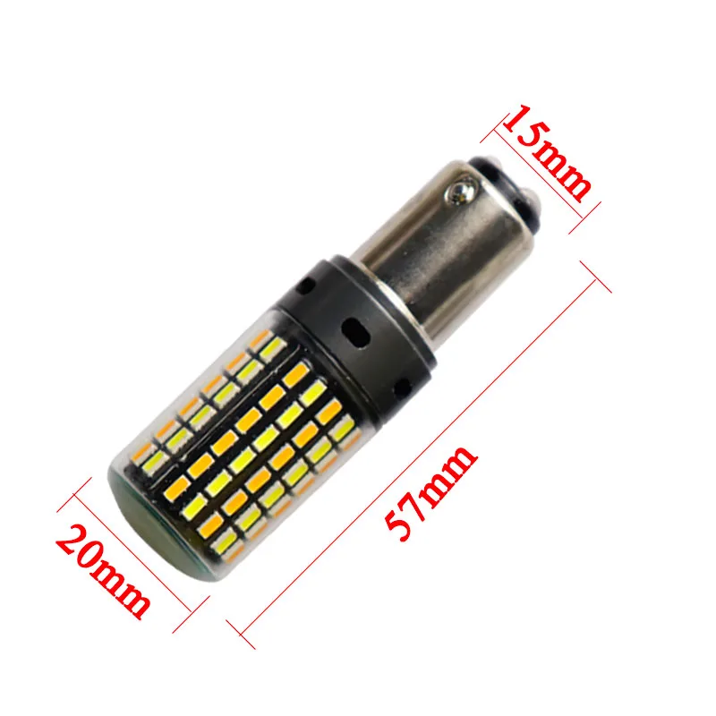 2X 1157 bay15d T20 7443 7444 W21/5W 3157 Switchback LED 120 SMD 3014 Dual Color White Amber Car DRL Turn Signal Light 12V | Автомобили и