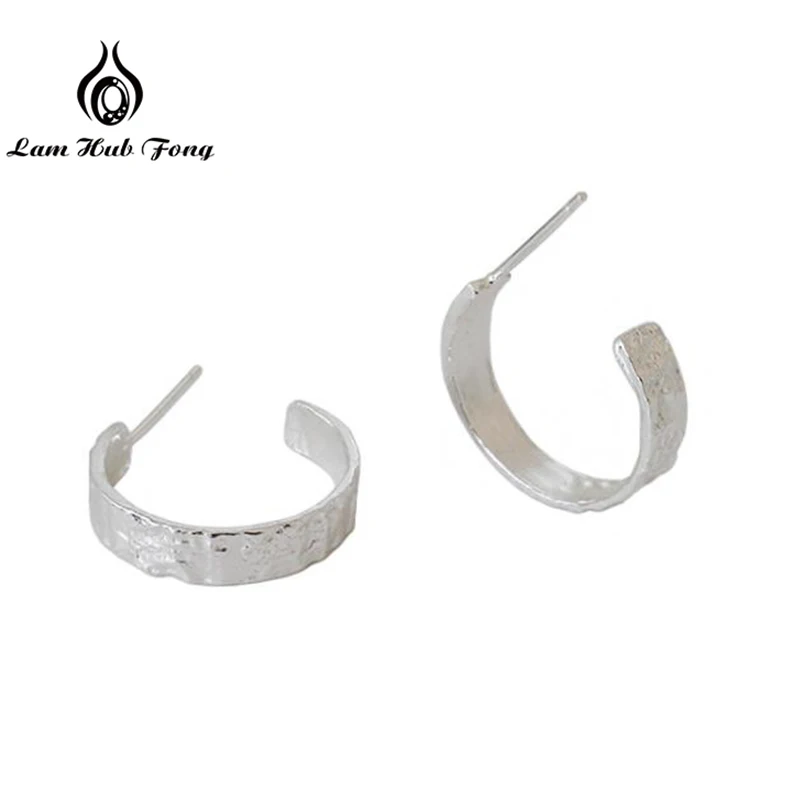 

925 Sterling Silver Earrings Gold Color CZ Zircon Small Circle Hoop Round Earrings For Women Fine jewelry(Lam Hub Fong)