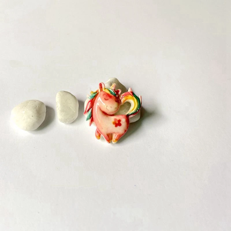 

50Pcs/lots Unicorn Set Resin Accessories Printed Flatback 3D Cartoon Animal Cabochon Scrapbook Hair Clip Jewelry Making Material