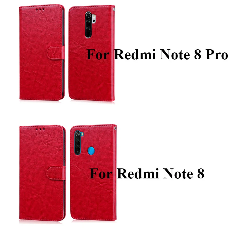 Чехол для телефона для Xiaomi Redmi Note 8 Pro Чехол силиконовый бампер кожаный флип-чехол для Xiaomi Redmi Note 8 PRO Note8 Pro черный Fundas