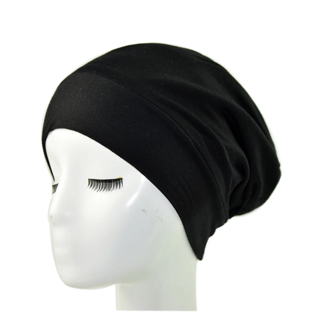 Новая супер мягкая на ощупь вискоза и атлас выстроились шапка для сна бини женщин