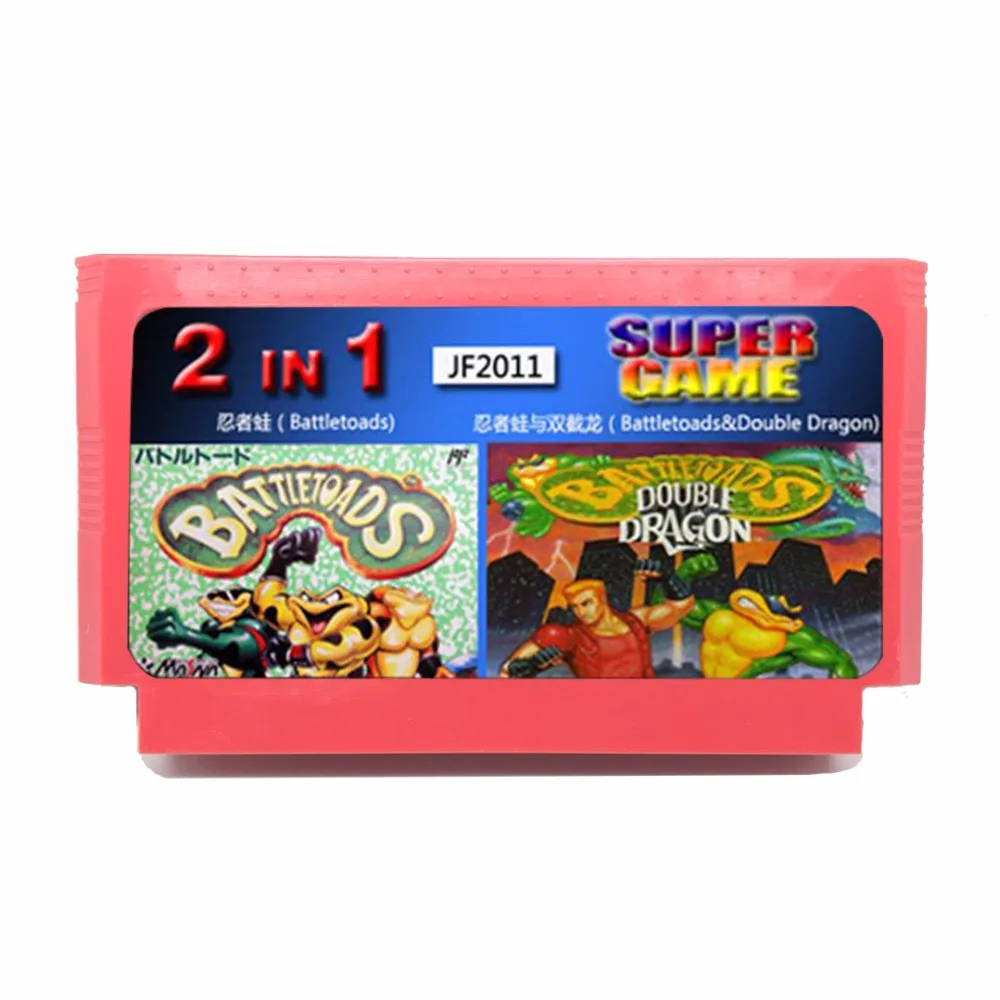 Battletoads + и Double Dragon 2 в 1 60 Pin карточная игра для 8 бит Subor игровой плеер|Картриджи| |