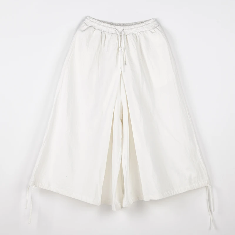 Юбка кимоно мужская свободного кроя с широкими штанинами винтажная хлопково