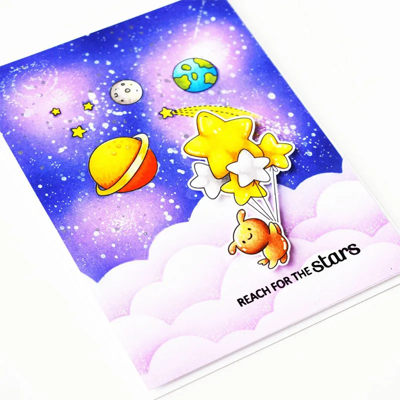 Слова с днем рождения буквы радужные прозрачные силиконовые марки сделай сам