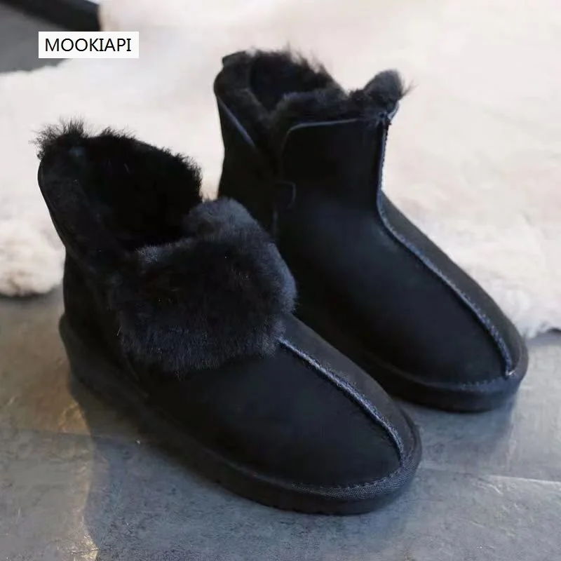 

The latest high-quality snow boots in Europe in 2020 real sheepskin, 100% pure wool, women's shoes, free delivery