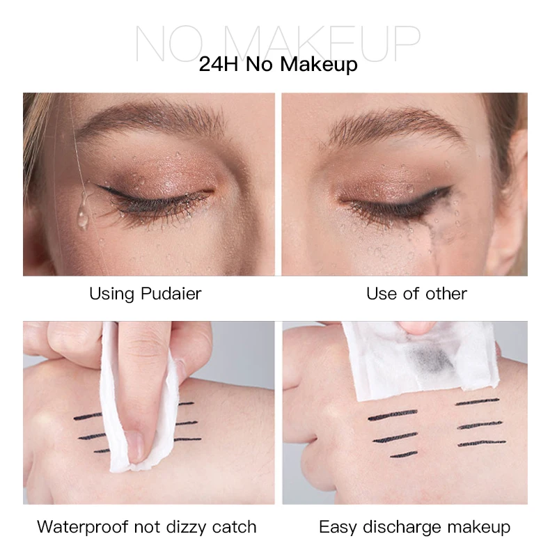 Черная гелевая ручка для подводки глаз натуральный стойкий Водостойкий карандаш