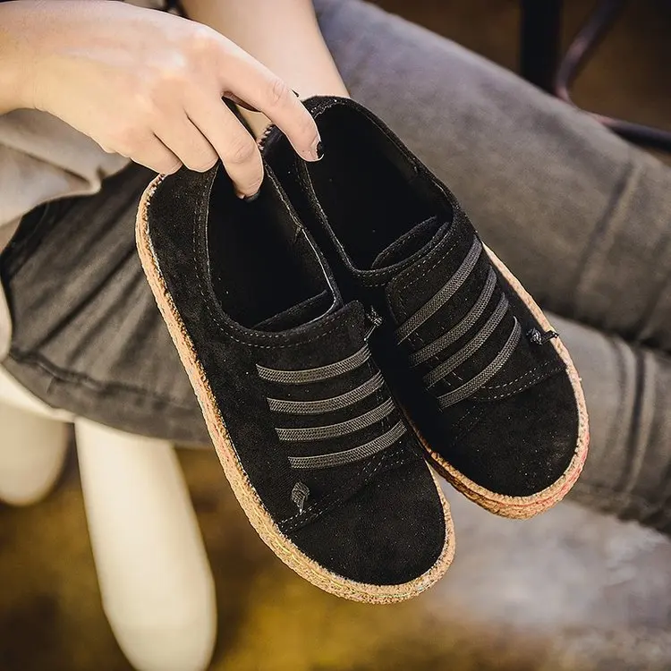 Туфли женские кожаные с круглым носком Мокасины лоферы плоская подошва на