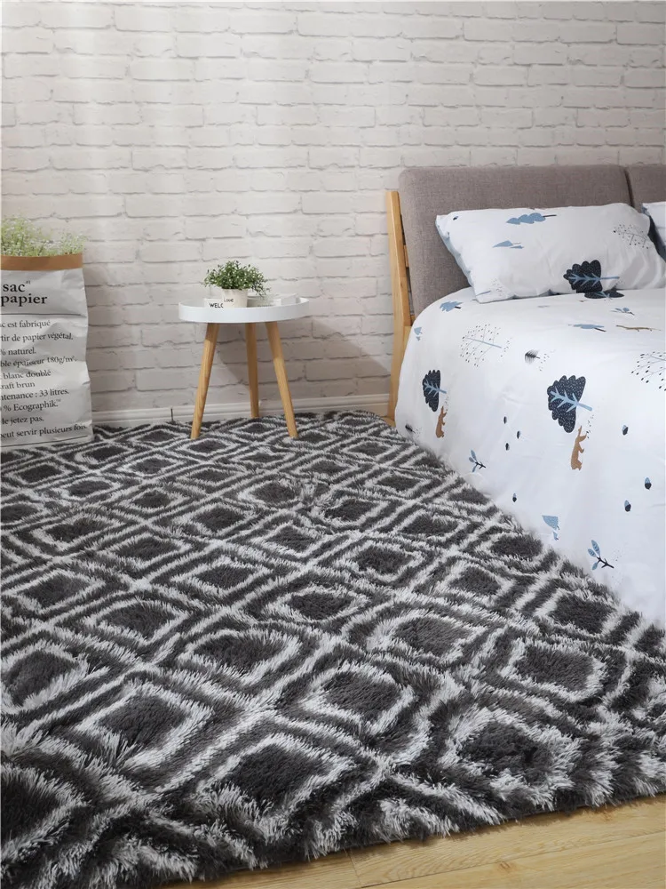 

Nordic Ins Living Room Bedroom Bedside Room Full Carpet Large Area Girl's Heart Bed Bay Window Blanket Floor Mat