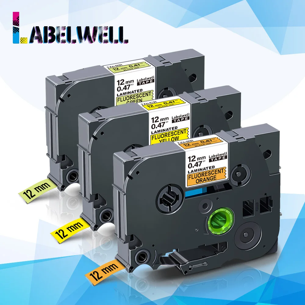 Labelwell 3 шт. многоцветная совместимая с ламинированным B31 C31 D31 лента для этикеток 12