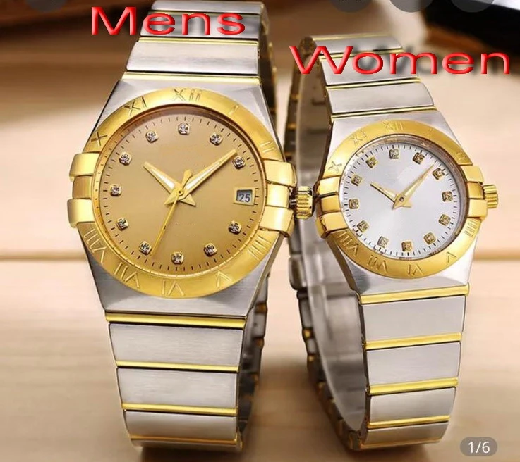 

Classic New Men Women Automatic Mechanical Watch Gold Silver White Stainless Steel Sapphire Sport Fashion Diamond 40mm 35mm