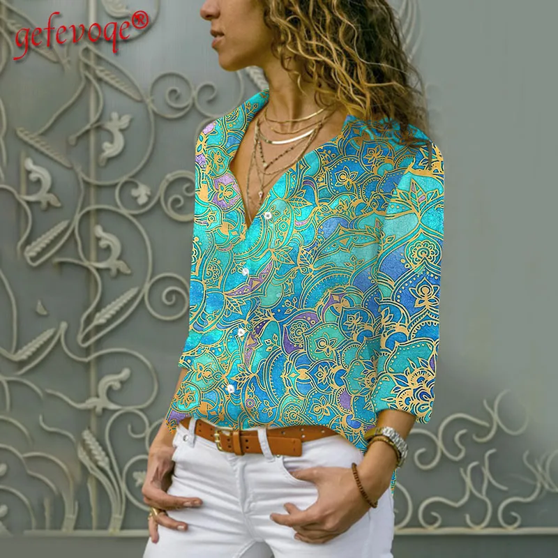 Блузка женская с отложным воротником модная офисная рубашка бабочкой топ на лето