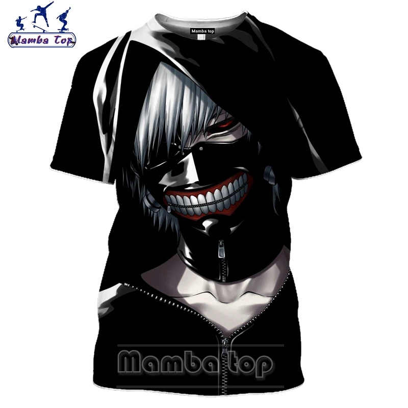 Топ Mamba с аниме Токийский Гуль Мужская футболка 3D принтом японская манга