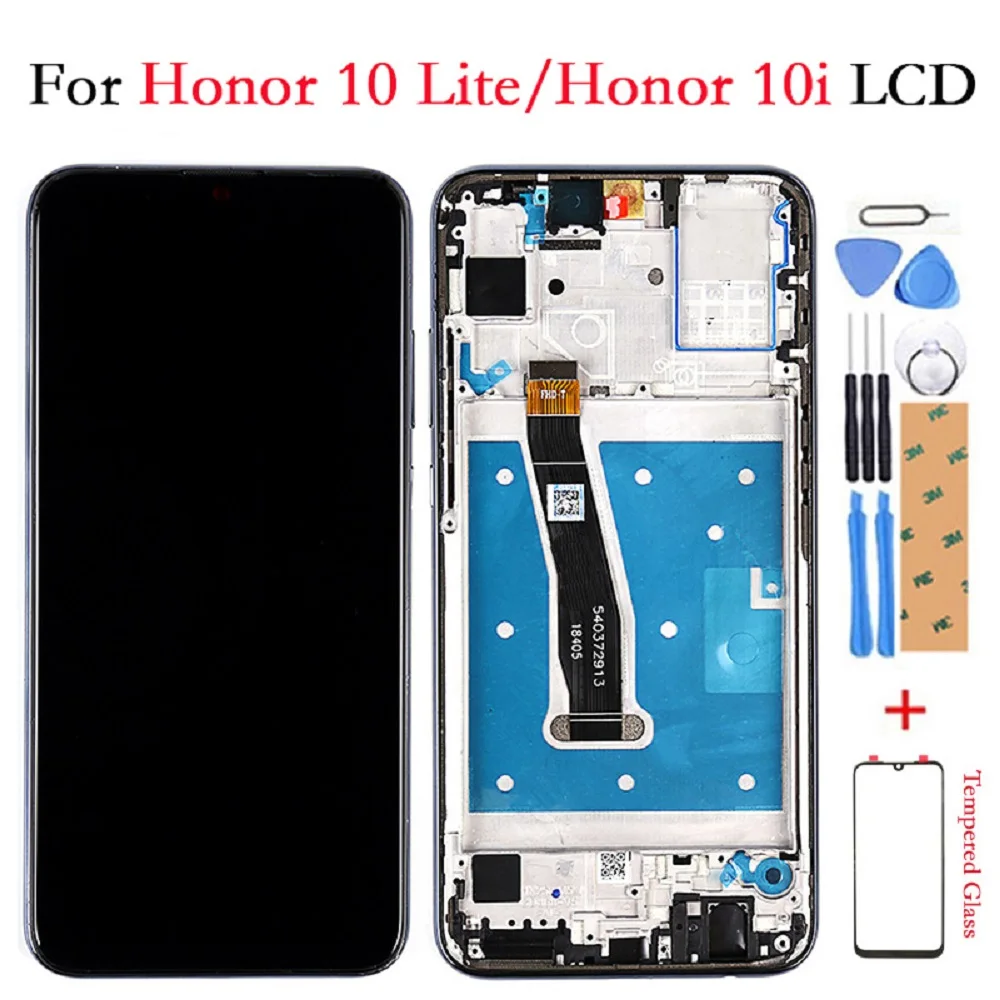 

For Huawei honor 10 Lite HRY-LX1 HRY-LX2 HRY-LX1T LCD Display Touch Screen + Frame Digitizer Assembly For honor 10i LCD