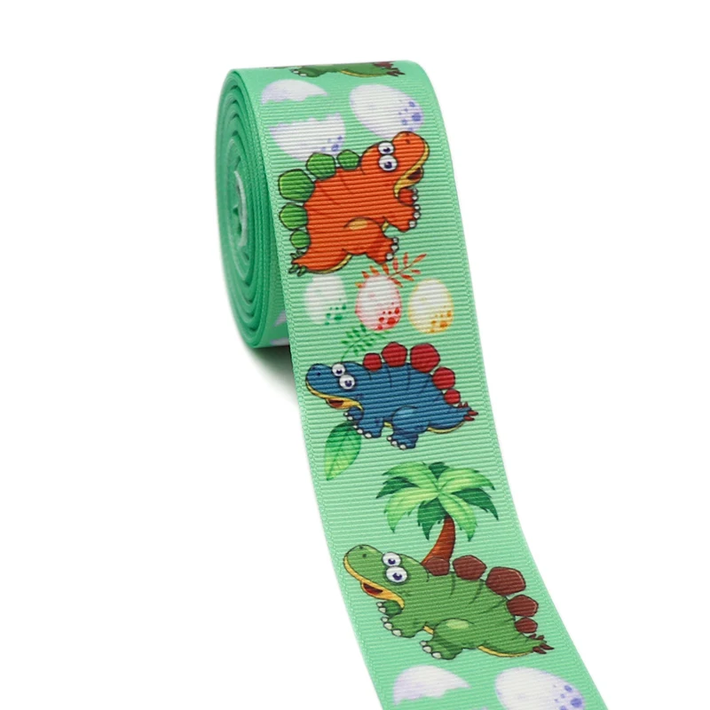

50 Yards 1.5'' 38MM DinosaurPrinted Ribbon For Hair Bows DIY Crafts Handmade Accessories Y2021030801