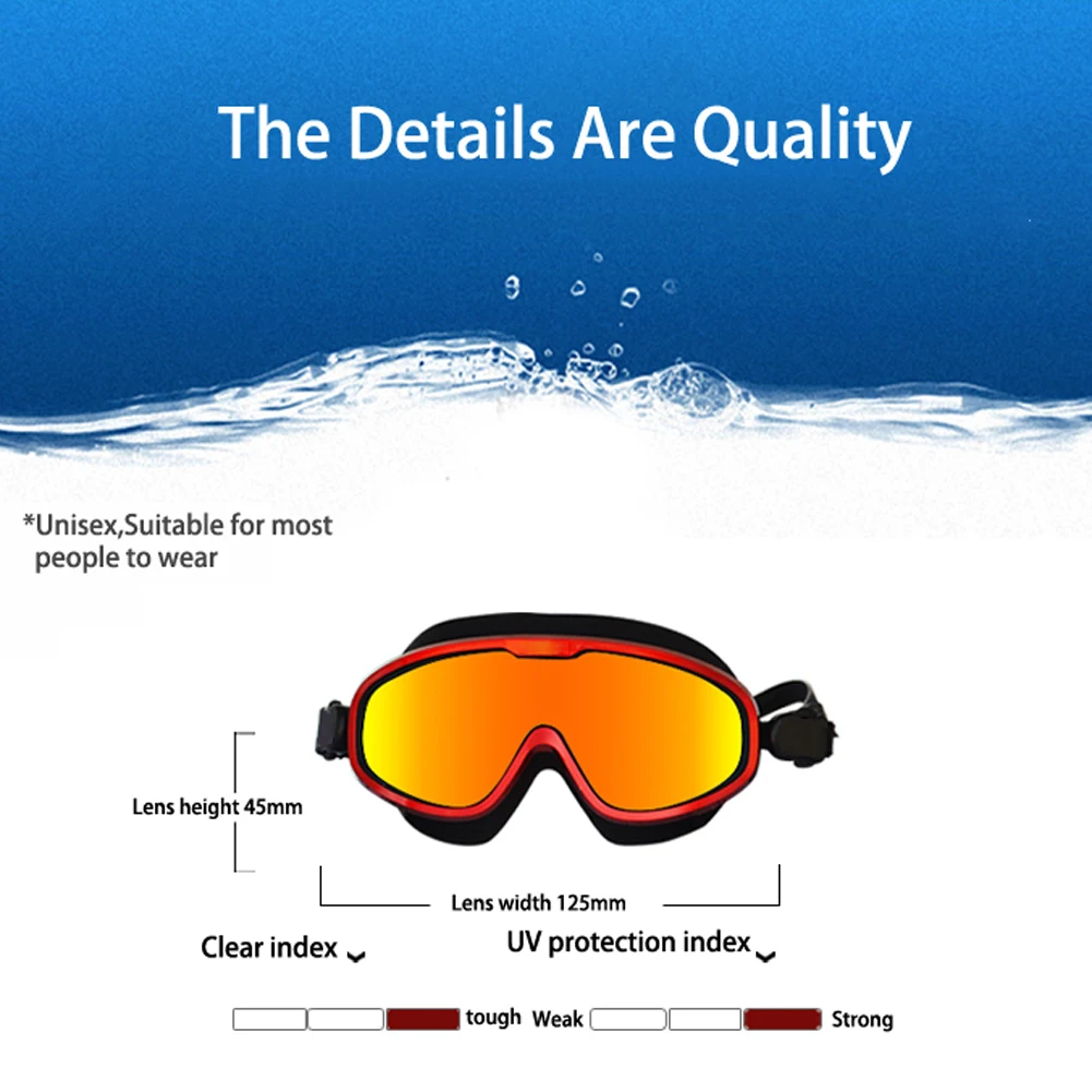 Очки для плавания обтекаемый дизайн стекло герметичные Анти туман УФ Защита с