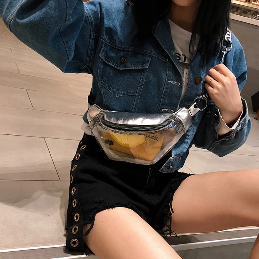 1 шт. легкая маленькая практичная модная прозрачная поясная сумка для хранения