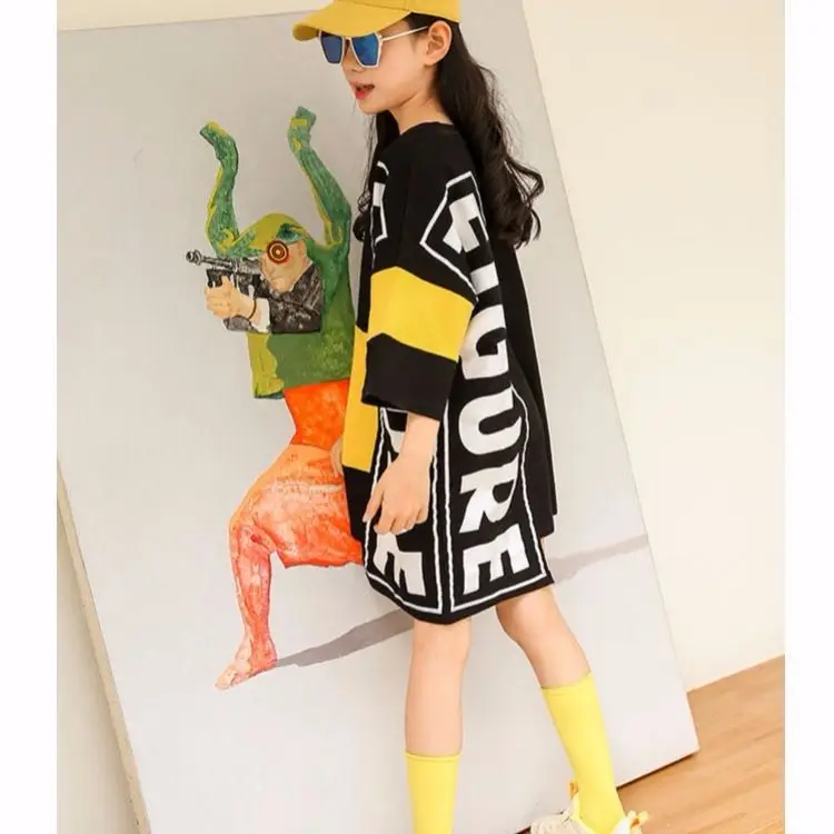 

Girls Short-sleeved T-shirt Summer 2021 New Children's Mid-length Sweater Loose Fashion Top