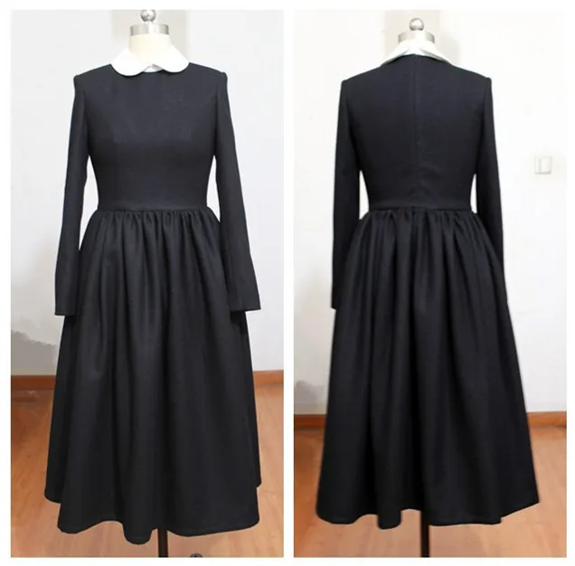 

2018 vintage ladies raglan vestido de noiva long sleeve evening party gown black long sleeve Mother of the Bride Dresses