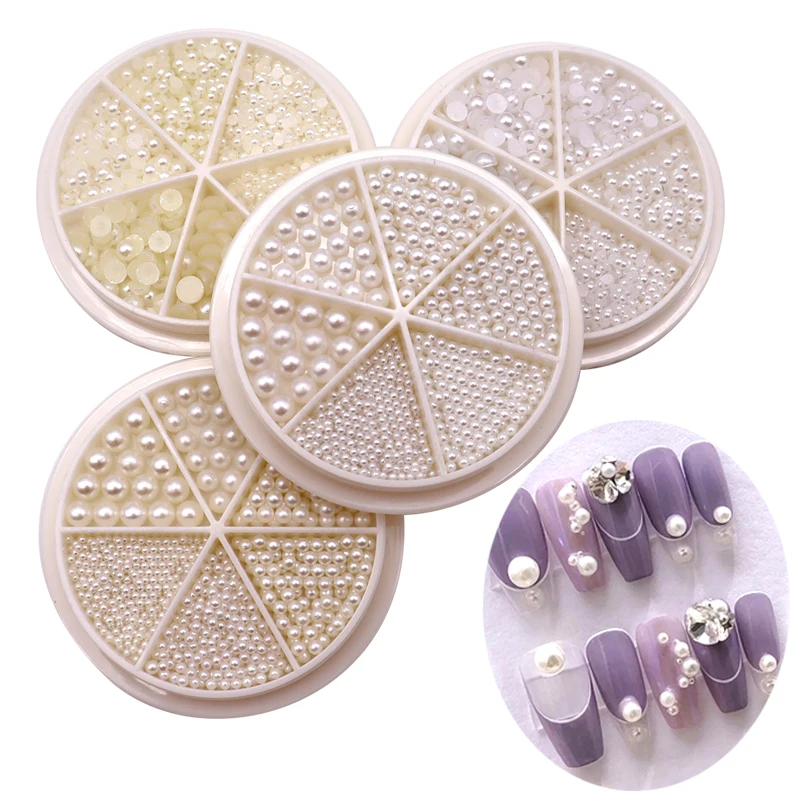 

Boxed nail decoration, three-dimensional half pearl, pearl,, decoration DIY beauty and nail products, DIY, various sizes Pearl