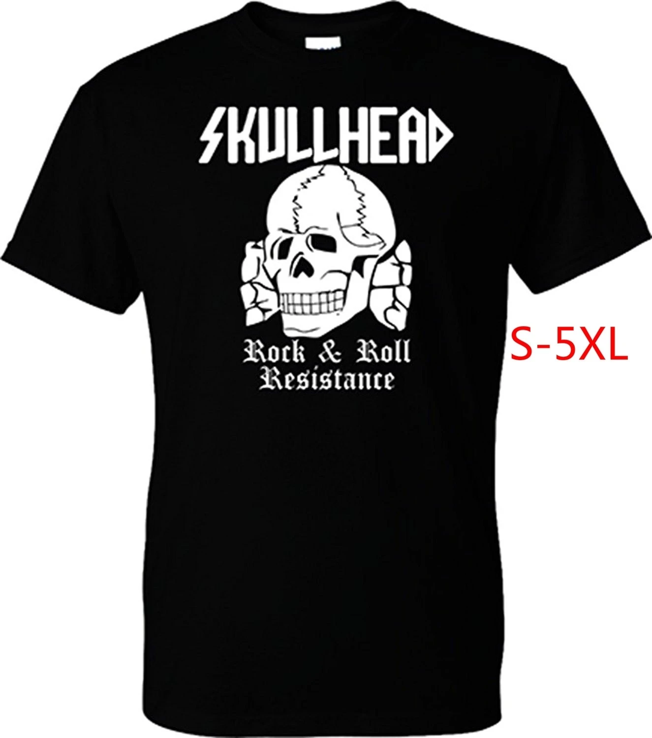 

Rock & Roll Resistonce Totenkopf Skull Men Foctory Street stlye T-Shirt