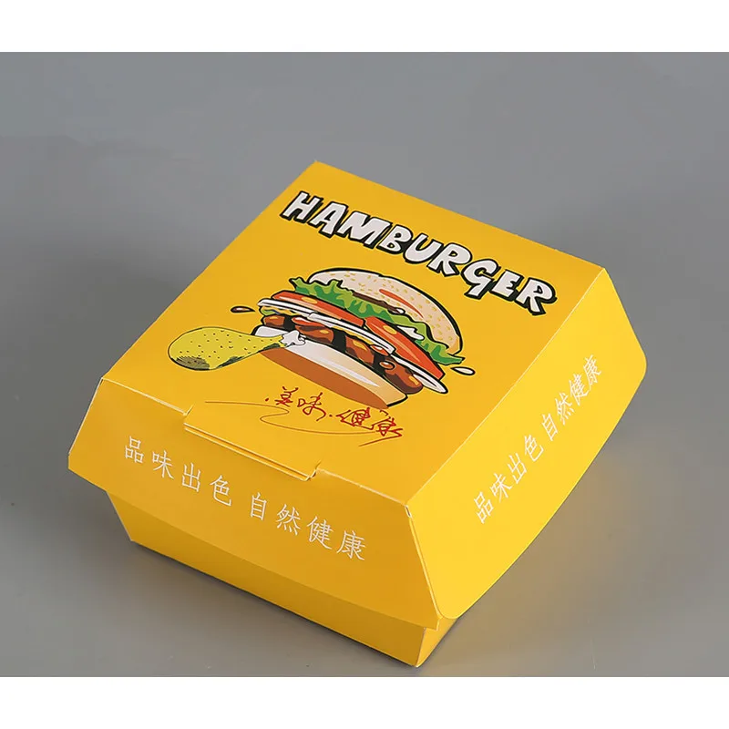 packaging box7 100 шт упаковочная коробка для гамбургеров белая карта креативная выпечка вкусная коробка для хлеба, бумажная коробка для пикника еда для вечеринки одноразовая упаковка - Цвет: packaging box7
