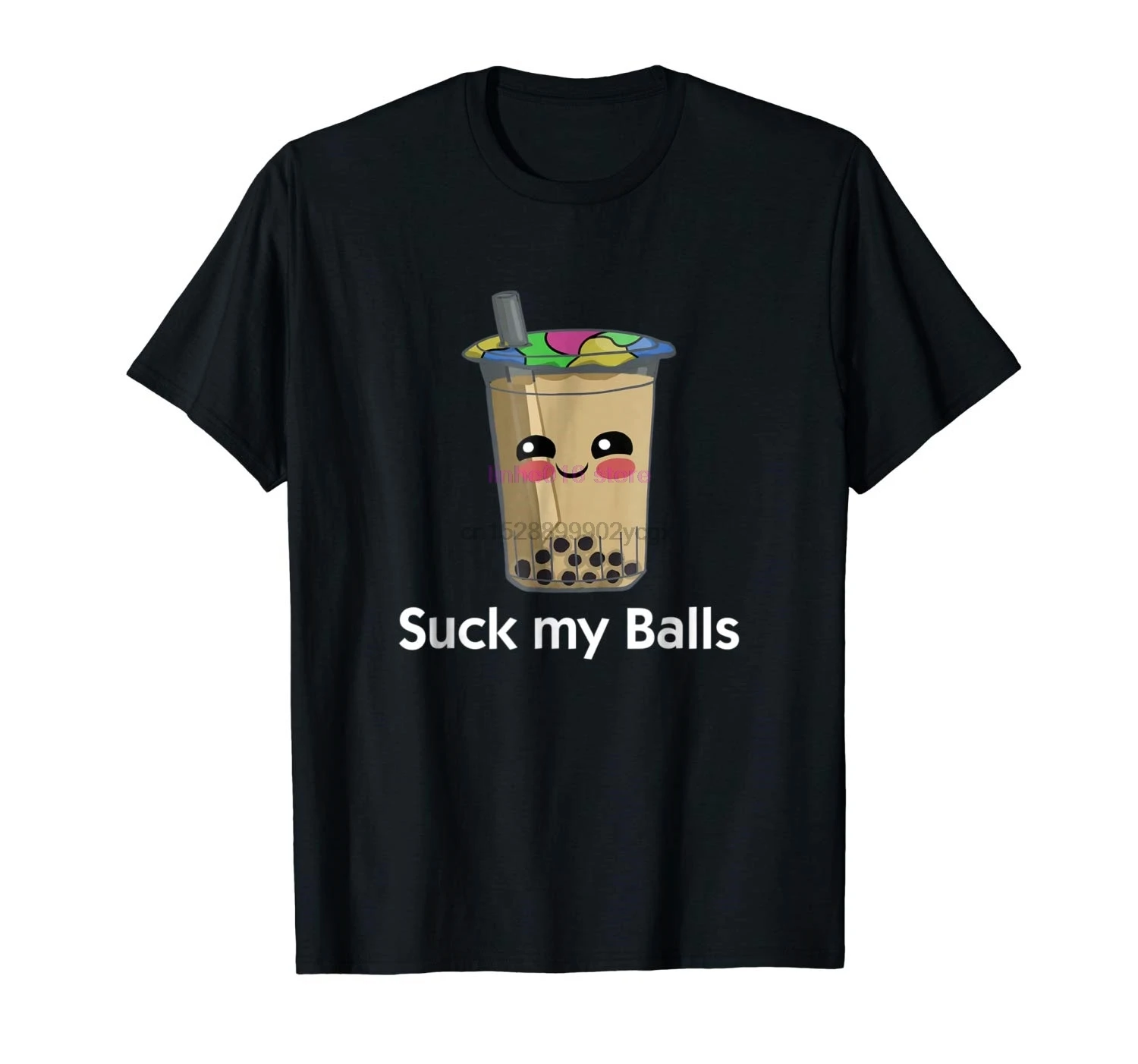 

brand men shirt Boba Tea Tshirt Suck my Balls bubble drink Funny TeeShirt