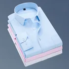 Мужские деловые костюмы, белая рубашка, приталенная профессиональная рабочая одежда, деловой Топ, мужской костюм, рубашка, рабочая одежда с длинным рукавом XS, 4XL, 5XL