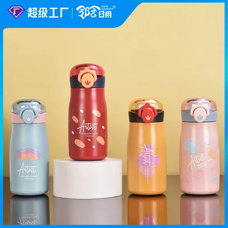 

Thermos Mug Love Can Be Vacuum Flask Mini Cartoon Cute Cup Portable Student Trend Water Cup Stainless Steel Water Bottle