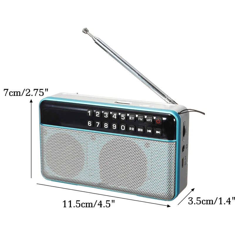 Беспроводной Bluetooth динамик FM/TF/USB Радио Портативный радио Mp3 Воспроизведение