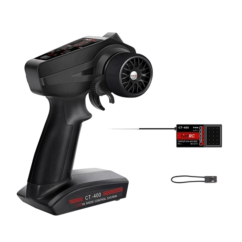 

CT-400 4CH RC Radio System Transmitter and Receiver 2.4Ghz Remote Controller for RC Car Truck Boat Tanks
